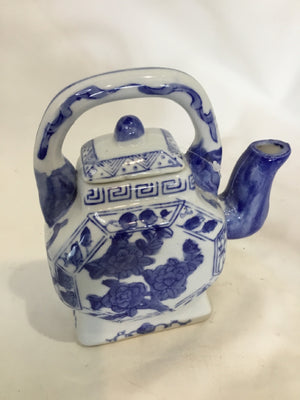 White/Blue Ceramic Tea Pot