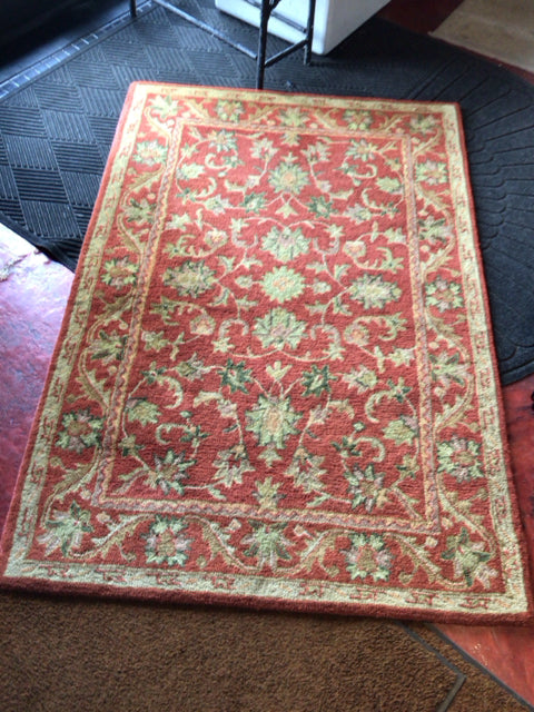 Safavieh Wool Orange/Tan Rug