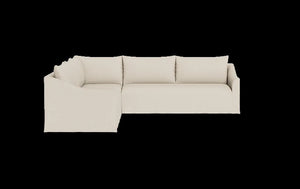 Havenly 3 Piece Linen Slipcover Cream Sectional Sofa 49MXT3XM