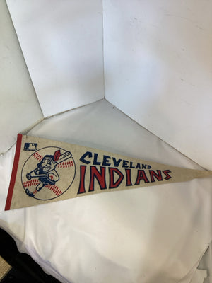 Vintage Pennant Red/white Felt Cleveland Indian Flag