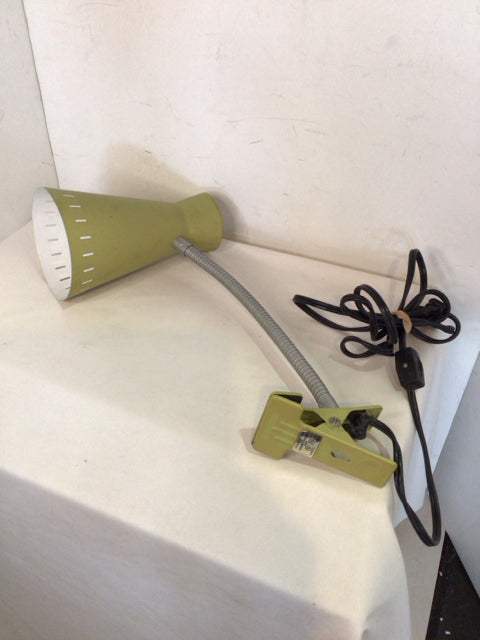 Vintage Yellow Metal Clip Lamp