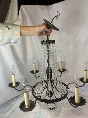 Black 6 Arm Chandelier