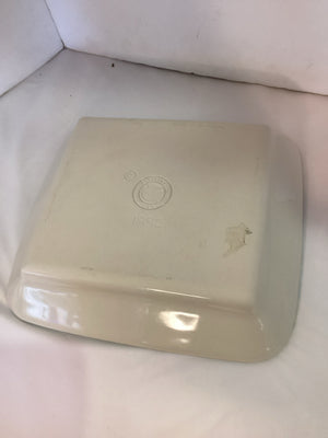 Hartstone Cream/Green Ceramic Forest Serving Dish