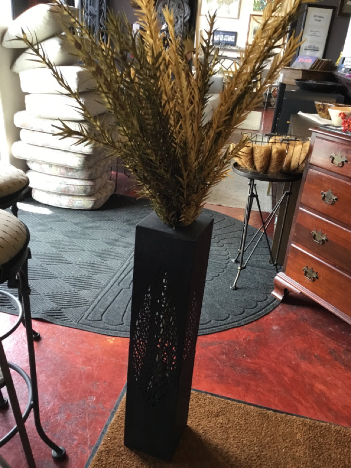 Black/Brown Metal In Planter Faux Plant