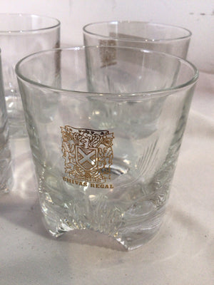 Chivas Regal Set of 4 Clear Glass Rocks Glasses