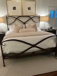 King Iron Scroll Copper Bed