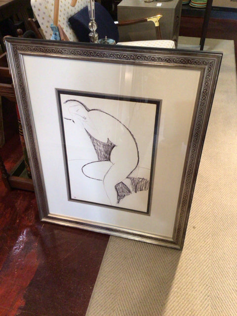 Black/White Woman Framed Art