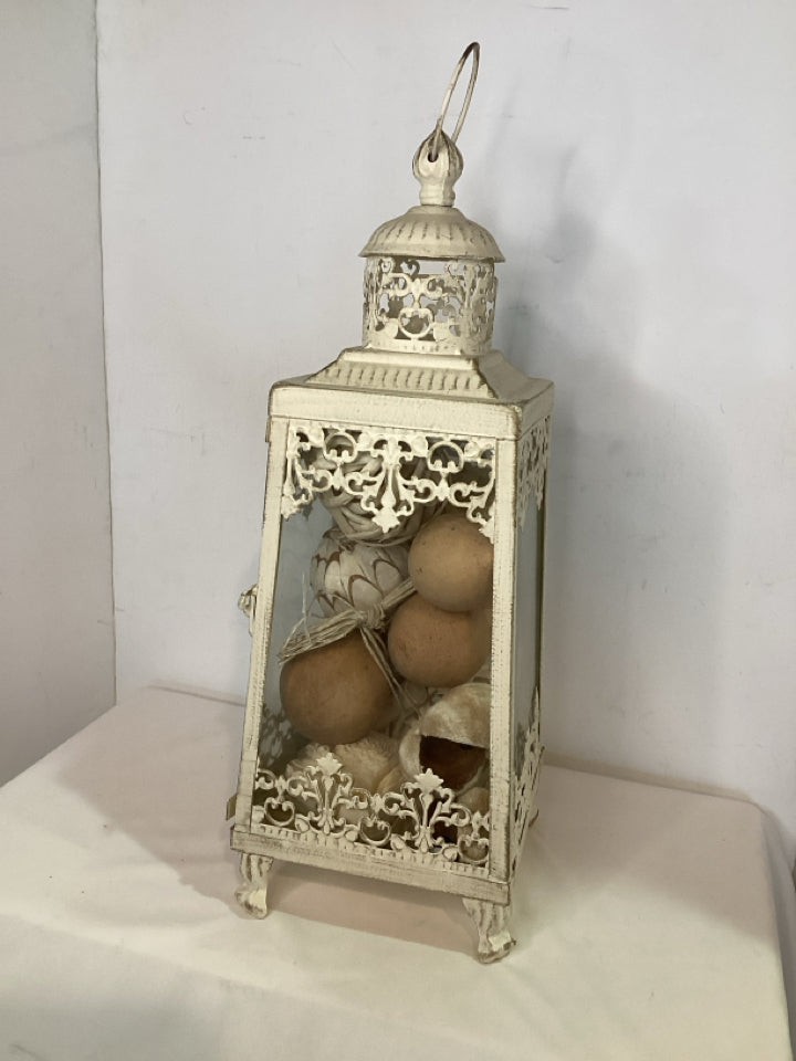 Cream Metal Lantern