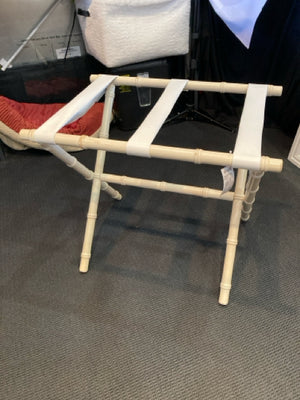 White Bamboo Luggage Rack