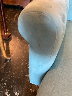 Wing Back AS IS Blue Chair