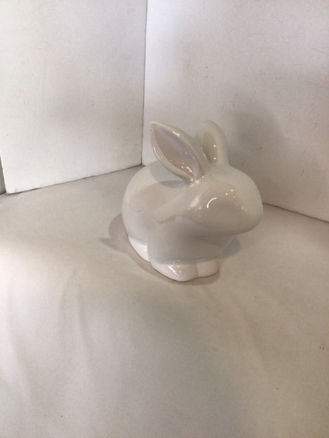 Crate & Barrel White Ceramic Bunny Figurine