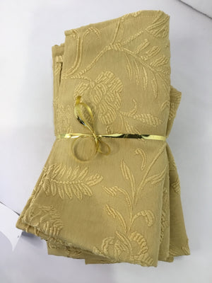 Set of 4 Gold Linen Napkins