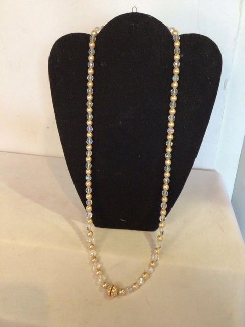 Gold Stretch Beads Necklace