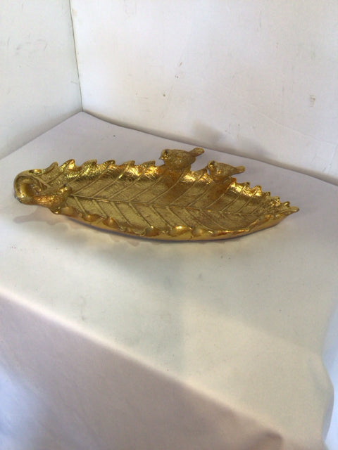 Gold Resin Birds Plate