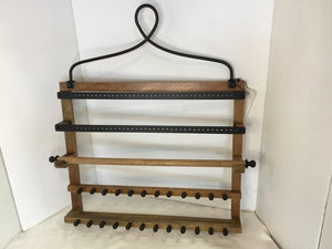 Pottery Barn Wall Hanging Brown/black Metal/Wood Jewelry Holder