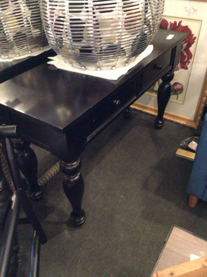 Console Wood 2 Drawers Black Table