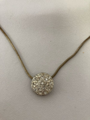 Silver Round Pave Necklace