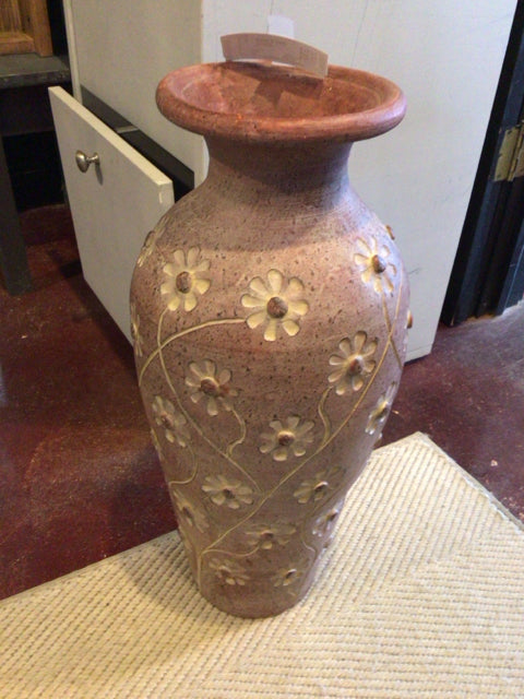 Terra Cotta Ceramic Floral Vase