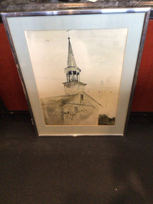 watercolor Church Framed Art
