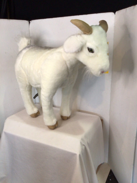 White Plush Goat Stuffed Animal