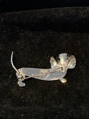 Sterling Silver Dog Pin