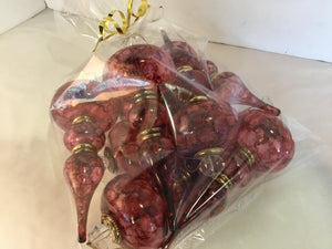 Vintage Christmas Wine Glass Ornaments Set of 8 Holiday Item