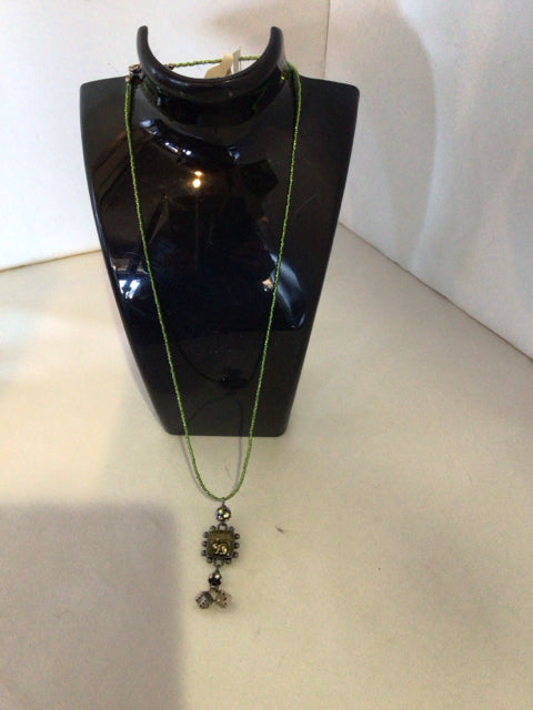 3 Graces Green Bunny Necklace