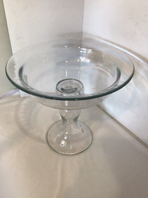 Pedestal Clear Glass Bowl