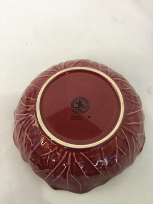 Bordallo Pinheiro Red Ceramic Cabbage Bowl