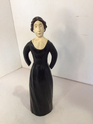 Black Resin Woman Figurine