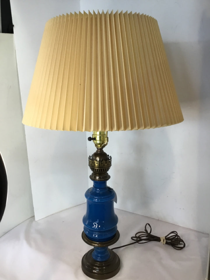 Vintage Blue Ceramic Lamp