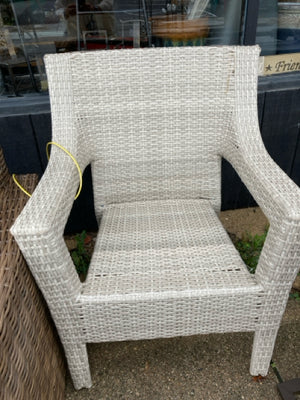 Resin Woven Outdoor/Outside Greige Chair