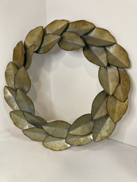 Hanging Galvanized Leaf Wreath