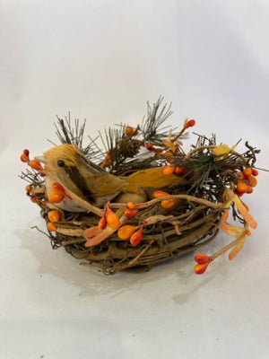 Fall Brown/Orange Grapevine Nest Bird Bird