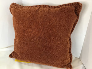 Rust Polyester Down Filled Pillow