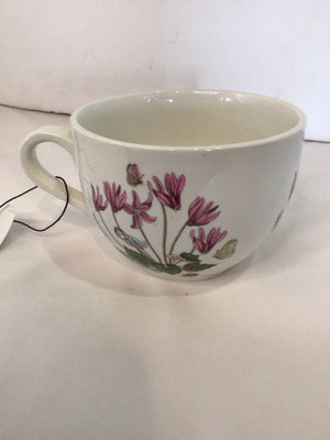 Decorative White/Pink Ceramic Botanicals Mug