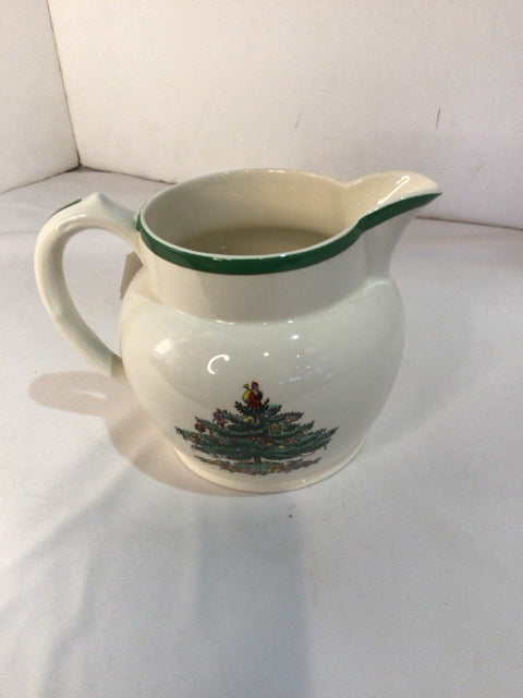 Spode Christmas White/Green China Pitcher