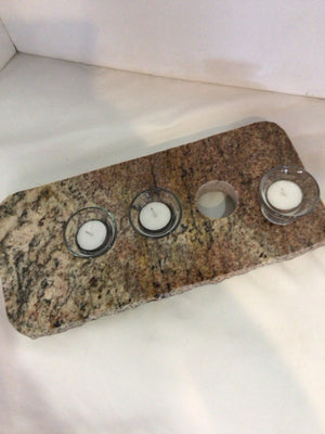 Votive Tan Marble Candle Holder