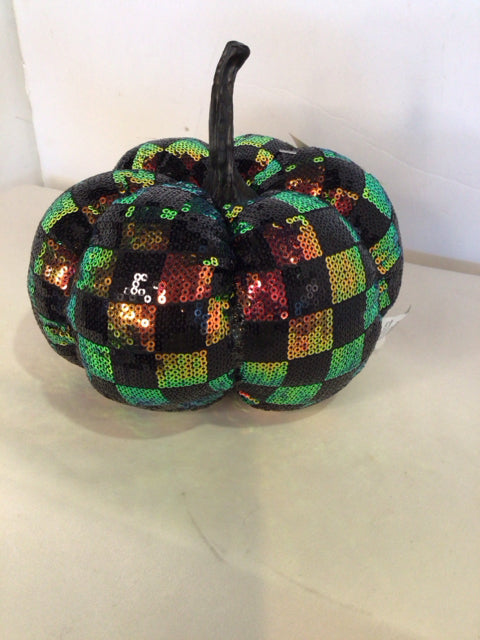 Halloween Black Sequins Stuffed Checked Holiday Item