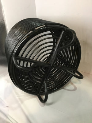 Round Black Rattan On legs Basket