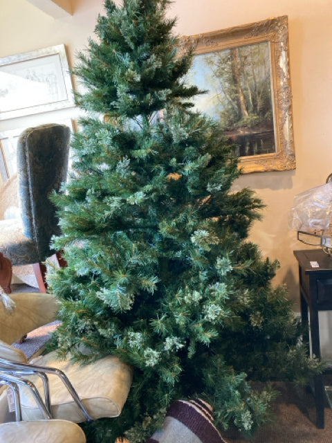 Paul Minor Pre-Lit Green Christmas Tree Frosted Holiday Item