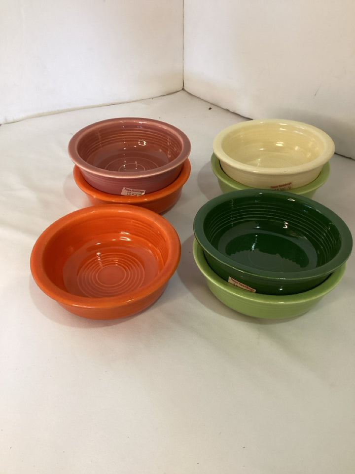 Fiestaware Vintage Set of 7 Multi Ceramic AS IS Bowl Set