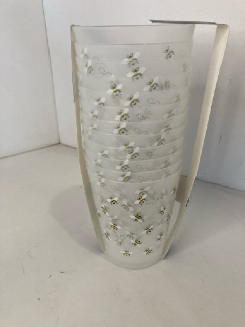 Real Simple Frosted Plastic Bees Cup Set