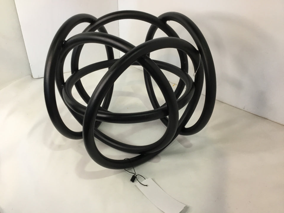 Black Metal Ball Figurine