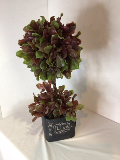 Green/Red In Planter Faux Plant