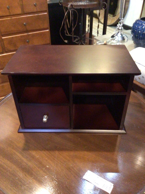 Table Top Brown Wood Cabinet