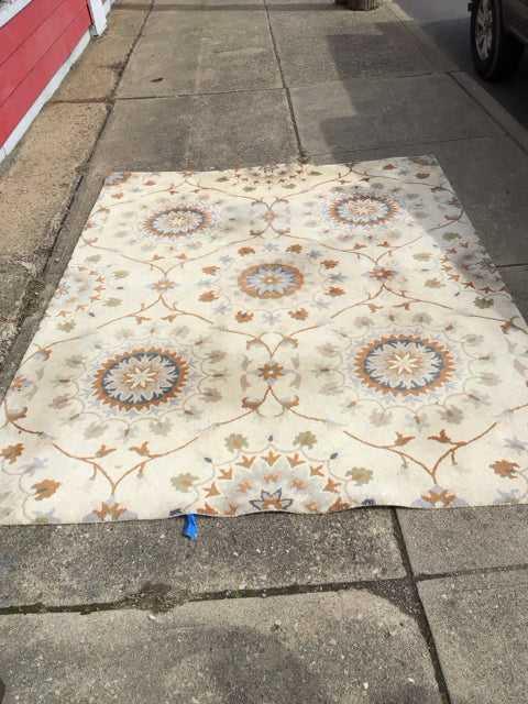 Wool Floral Tan/multi Rug
