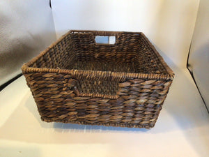 Brown Wicker Rectangle Basket