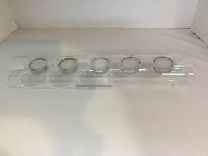 Clear Glass Candle Holder