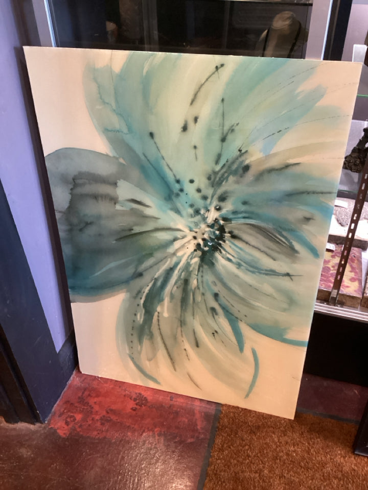 Modern Acrylic Flower Yellow/Blue Wall Decoration Art